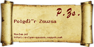 Polgár Zsuzsa névjegykártya